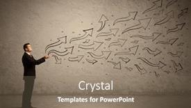  Presentation with black - Slide set consisting of caucasian-businessman-holding-black-drawn background and a coral colored foreground