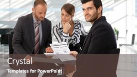  Presentation with business report - Amazing presentation having caucasian-businessman-on-meeting-reading backdrop and a tawny brown colored foreground