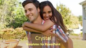  Presentation with isolation - PPT layouts having caucasian-couple-spending-time background and a tawny brown colored foreground