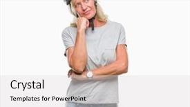  Presentation with cyclist - Cool new theme with caucasian cyclist woman wearing safety backdrop and a  colored foreground