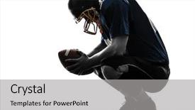  Presentation with grunge american football field - Slide deck with crossword puzzle game strategy business background and a soft green colored foreground