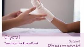  Presentation with child disease - Presentation theme with caucasian-doctor-wrapping-bandage background and a lemonade colored foreground