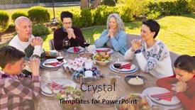  Presentation with time - Slides having caucasian-family-spending-time-together background and a coral colored foreground