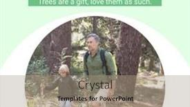  Presentation with family tree - Theme enhanced with caucasian-father-and-son background and a coral colored foreground