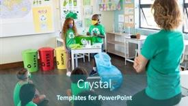  Presentation with classroom safety - Beautiful slides featuring caucasian-female-teacher-wearing-face backdrop and a ocean colored foreground