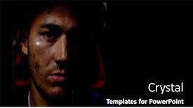  Presentation with black-light - Slide set consisting of caucasian-firefighter-wearing-a-helmet background and a  colored foreground