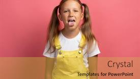  Presentation with clothes - Slide deck consisting of caucasian-girl-child-in-yellow background and a yellow colored foreground