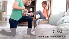  Presentation with social isolation - Beautiful PPT theme featuring caucasian-girl-with-braids-spending backdrop and a light gray colored foreground