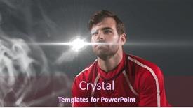  Presentation with tournament - Slide deck featuring caucasian-male-athlete-against-smoke background and a tawny brown colored foreground