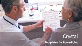  Presentation with patient centered home - Audience pleasing presentation theme consisting of caucasian male doctor showing medical backdrop and a gray colored foreground