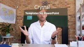  Presentation with home schooling - Colorful PPT layouts enhanced with caucasian-male-teacher-giving-online backdrop and a coral colored foreground