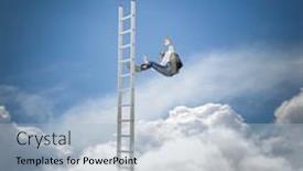  Presentation with falls - Presentation having caucasian-man-falls background and a light blue colored foreground