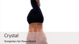  Presentation with acrobatics - Cool new presentation with caucasian man gymnastic acrobatics balance posture isolated studio on white background backdrop and a lemonade colored foreground