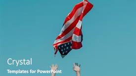  Presentation with united states and flag and eagle - Presentation design featuring caucasian-man-is-propelling background and a  colored foreground