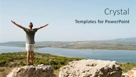  Presentation with air france - Audience pleasing presentation consisting of caucasian-man-wearing-a-gray backdrop and a sky blue colored foreground