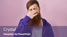  Presentation with breath - Slide set enhanced with caucasian-man-with-long-beard background and a  colored foreground