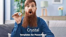  Presentation with beard - PPT layouts enhanced with caucasian-man-with-long-beard background and a ocean colored foreground