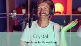  Presentation with achievement - PPT layouts enhanced with caucasian-man-with-mustache-playing background and a  colored foreground