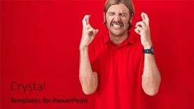  Presentation with hope - Presentation design with caucasian-man-with-mustache-standing background and a crimson colored foreground