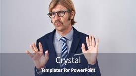  Presentation with moving business - Slides consisting of caucasian-man-with-mustache-wearing background and a ocean colored foreground