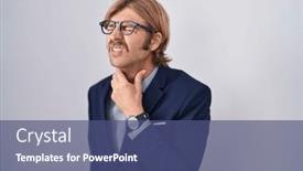  Presentation with infection - PPT layouts having caucasian-man-with-mustache-wearing background and a ocean colored foreground