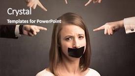  Presentation with employee - Colorful slides enhanced with caucasian multiple business hands pointing backdrop and a  colored foreground