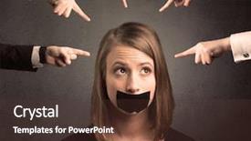  Presentation with employee - Slide deck featuring caucasian multiple business hands pointing background and a tawny brown colored foreground