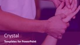  Presentation with joints - Theme featuring caucasian-physiotherapist-examining-woman-s background and a violet colored foreground