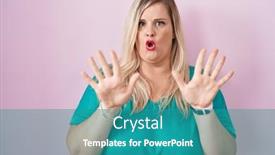  Presentation with forbidden - PPT theme consisting of caucasian-plus-size-woman-standing background and a teal colored foreground