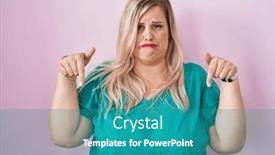  Presentation with unhappy - Theme having caucasian-plus-size-woman-standing background and a  colored foreground