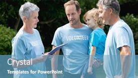  Presentation with ecology - Theme enhanced with caucasian-senior-couple-with-clipboard background and a teal colored foreground