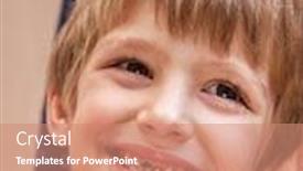  Presentation with decay - Beautiful PPT theme featuring caucasian-small-child-with-decay backdrop and a coral colored foreground