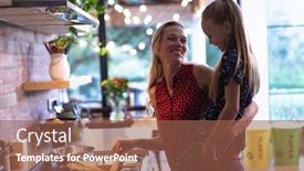  Presentation with social isolation - Slides with caucasian-woman-enjoying-her-time background and a tawny brown colored foreground