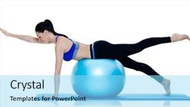  Presentation with exercise kids kid doing fitness - Beautiful PPT layouts featuring caucasian woman exercising fitness pilates backdrop and a arctic colored foreground