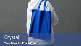  Presentation with shoulder - Presentation theme with caucasian-woman-holding-over background and a  colored foreground