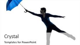  Presentation with win as one - Slides having caucasian woman holding wind blowing background and a white colored foreground