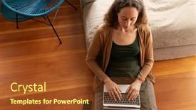  Presentation with epidemic - Beautiful slides featuring caucasian-woman-spending-time backdrop and a tawny brown colored foreground