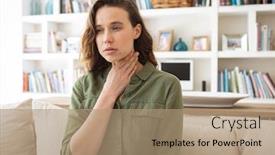  Presentation with lockdown - Slide deck having caucasian-woman-spending-time background and a coral colored foreground