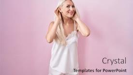  Presentation with pajama - Slide deck featuring caucasian-woman-wearing-pajama-wearing background and a lemonade colored foreground