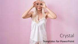  Presentation with pajama - Slides with caucasian-woman-wearing-pajama-wearing background and a lemonade colored foreground