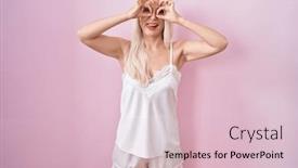  Presentation with pajama - Slides with caucasian-woman-wearing-pajama-wearing background and a lemonade colored foreground