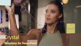  Presentation with creative writing - Theme with caucasian-young-businesswoman-writing-business background and a tawny brown colored foreground