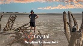  Presentation with bonfire - Slide set enhanced with caucasian-young-man-in-shorts background and a  colored foreground