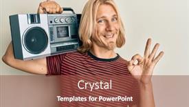  Presentation with long hair man - Amazing PPT layouts having caucasian-young-man-with-long backdrop and a tawny brown colored foreground