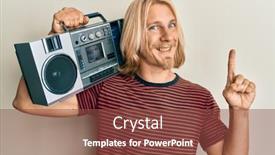  Presentation with long hair man - Audience pleasing slides consisting of caucasian-young-man-with-long backdrop and a tawny brown colored foreground