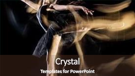  Presentation with black light - Presentation design having caucasian young woman ballerina dance background and a tawny brown colored foreground