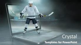  Presentation with ice hockey - Slides featuring caucassian-ice-hockey-player background and a gray colored foreground