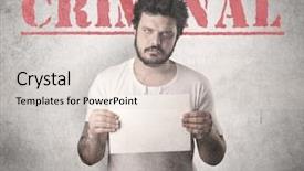  Presentation with gangster - Beautiful presentation featuring caught gangster with criminal background backdrop and a lemonade colored foreground