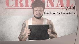  Presentation with gangster - Beautiful presentation featuring caught gangster with criminal background backdrop and a soft green colored foreground