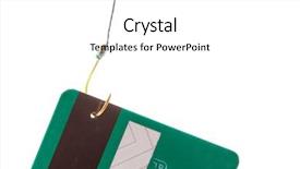  Presentation with credit card - Colorful theme enhanced with caught on a fishing hook backdrop and a white colored foreground